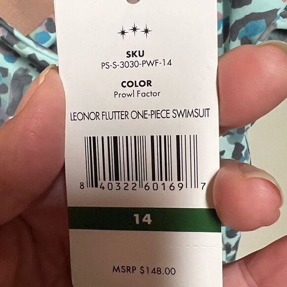 NWT Hermoza Leonor Flutter One-Piece Swimsuit Sz 14 Host Pick - Picture 10 of 11